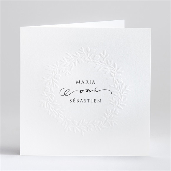 Faire-part mariage Elle a dit Oui gaufrage réf.N46173