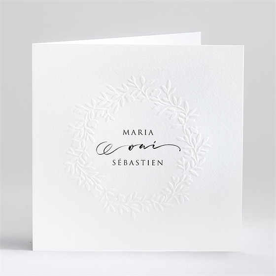 Faire-part mariage elle a dit oui gaufrage
