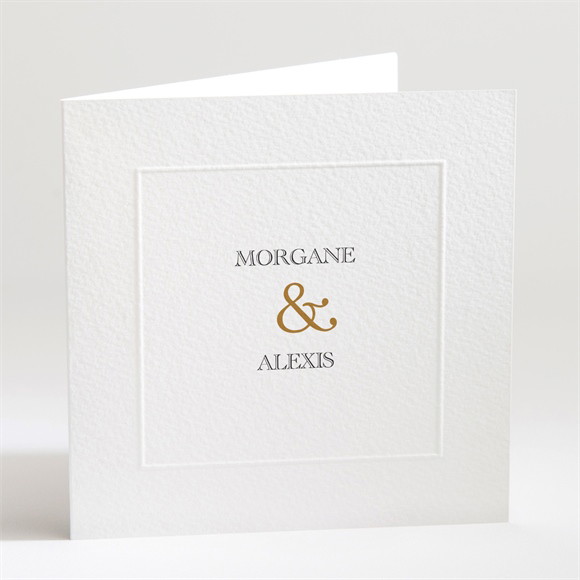 Faire-part mariage Lettre moderne gaufrage réf.N451334