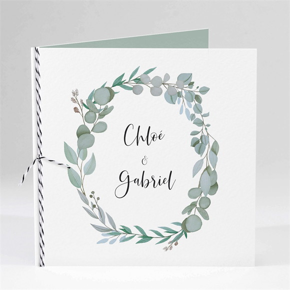 Faire-part mariage A l'Unisson carré plié réf.N451335