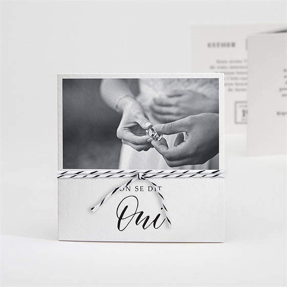 Faire-part mariage liés pour toujours accordéon