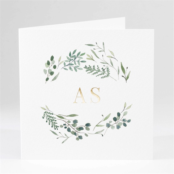 Faire-part mariage Bouquet provençal carré plié réf.N46175