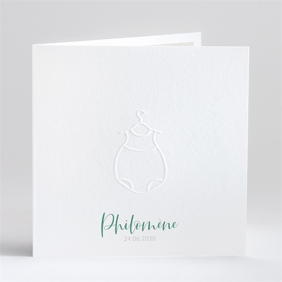 Faire-part naissance Tendre Signature gaufrage réf.N46174