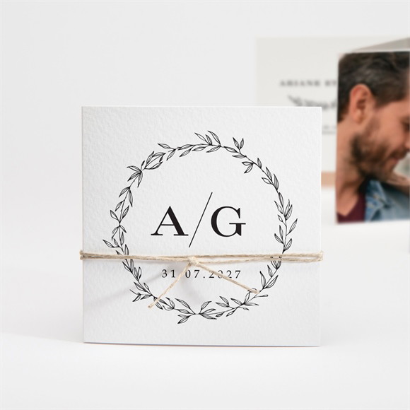 Faire-part mariage Douce harmonie accordéon réf.N831104