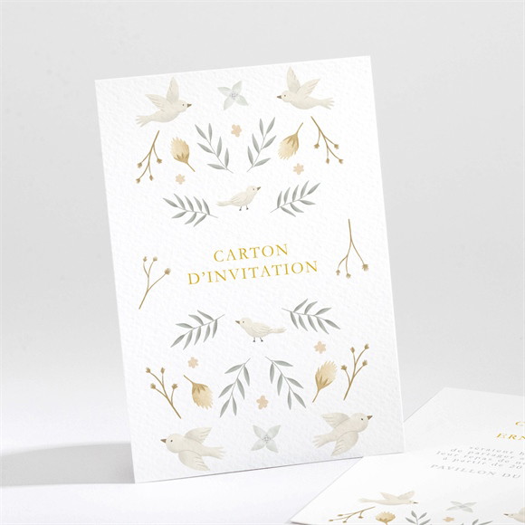 Carton d'invitation mariage Céleste réf.N211561