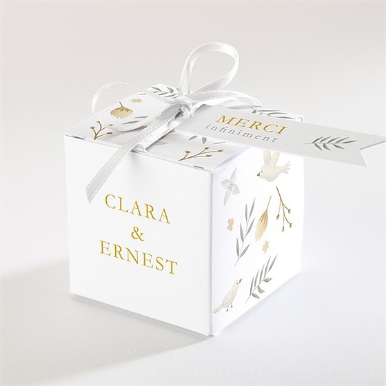 Boîte de dragées mariage céleste