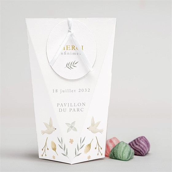 Boîte surprise mariage céleste