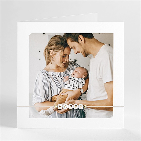 Faire-part naissance sweet family bracelet