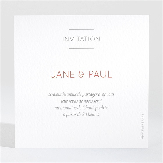 Carton d'invitation mariage son eclat