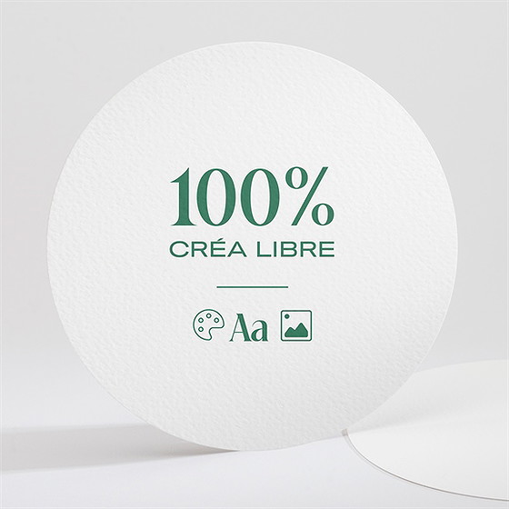 Faire-part mariage rond à créer