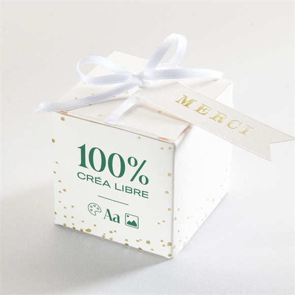 Boîte de dragées mariage Vierge 4,5 cm x 4,5 cm réf.N340398