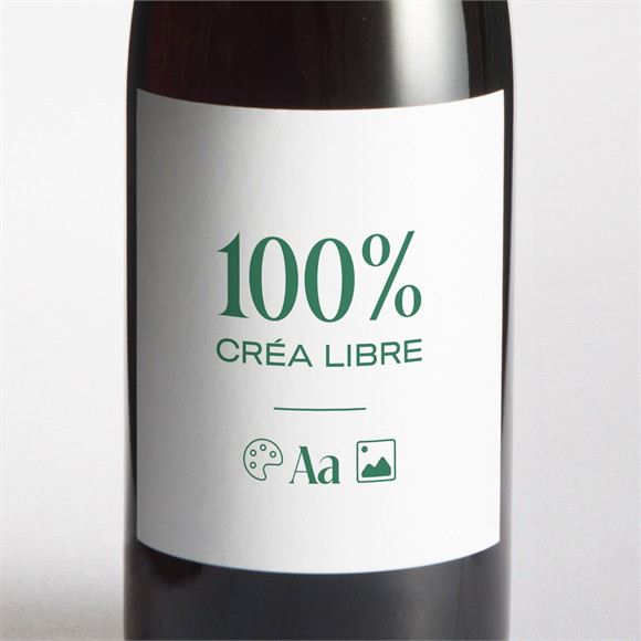 Etiquette de bouteille mariage Création vierge pliée réf.N300788