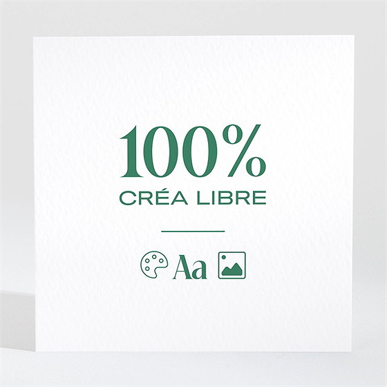 Remerciement mariage vierge 9,5cm x 9,5 cm