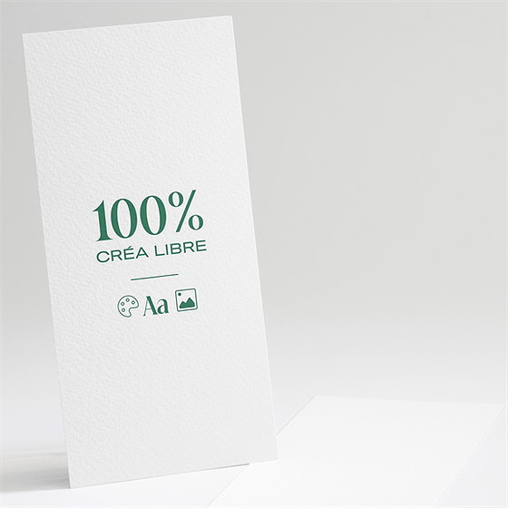 Faire-part naissance marque page 100% vierge