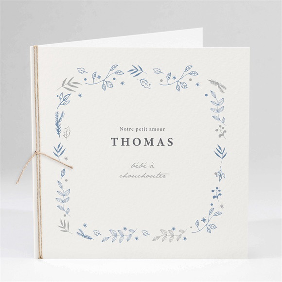 Faire-part naissance Tendre Poésie carré plié réf.N451342