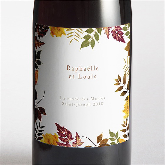 Etiquette de bouteille mariage subliminal