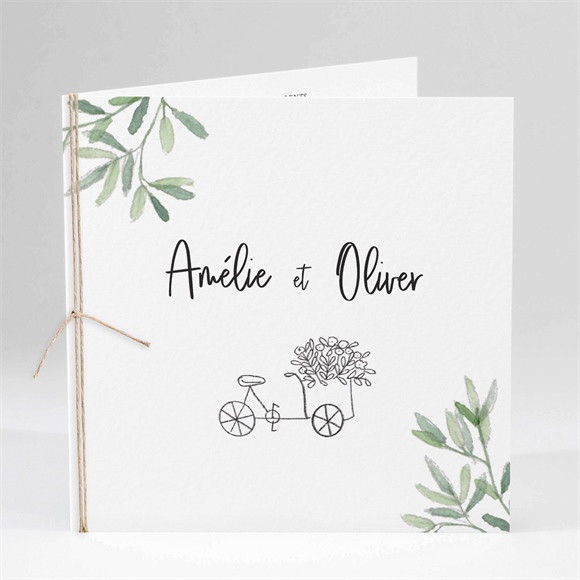 Faire-part mariage Sous les Oliviers plié réf.N451343