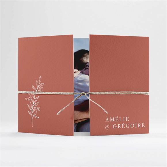 Faire-part mariage Jolie Esquisse 2 volets réf.N701115