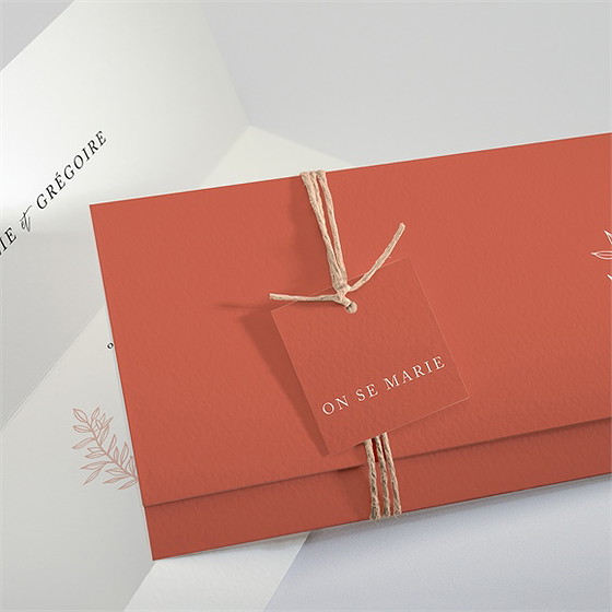 Faire-part mariage jolie esquisse pochette
