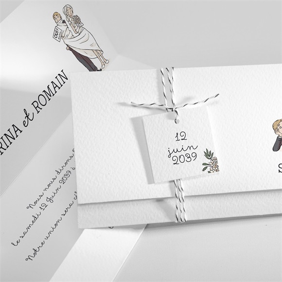 Faire-part mariage Mariage original pochette réf.N94144