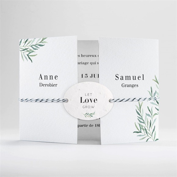 Faire-part mariage A la Folie ! 2 volets réf.N701117