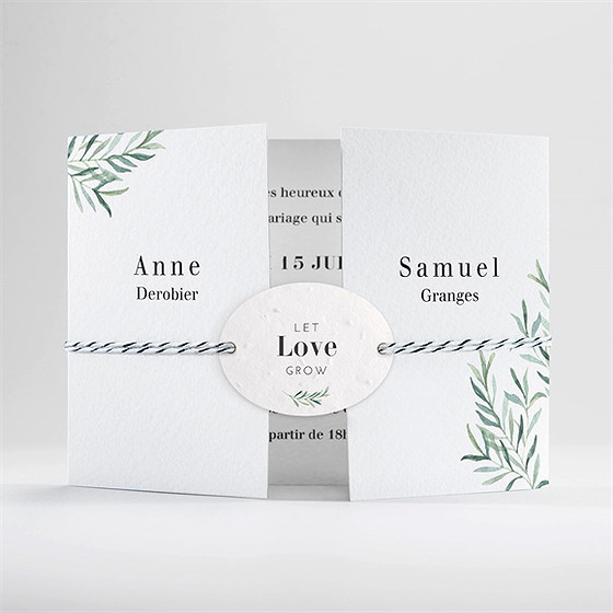 Faire-part mariage a la folie ! 2 volets