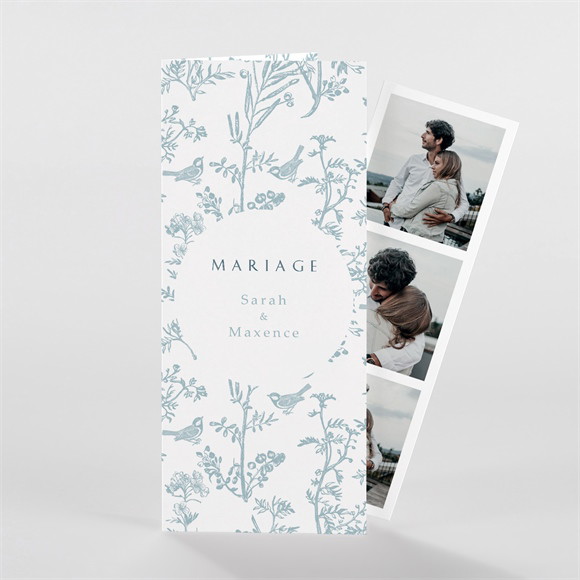 Faire-part mariage Jouy exclusif Photomaton réf.N98147