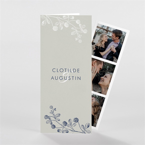 Faire-part mariage Esperluette Photomaton réf.N98156