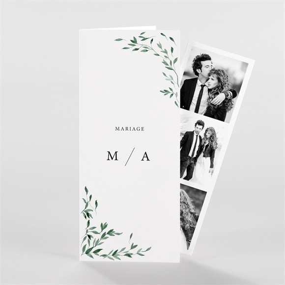 Faire-part mariage L'olivier Photomaton réf.N98161