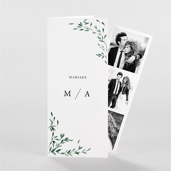 Faire-part mariage l'olivier photomaton
