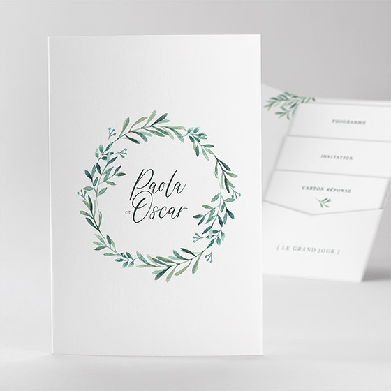 Faire-part mariage semer notre amour pocketfold