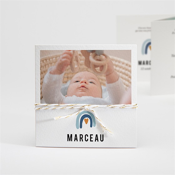 Faire-part naissance etincellant accordéon