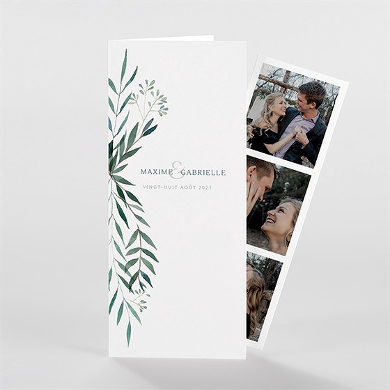 Faire-part mariage douceur du pinceau photomaton