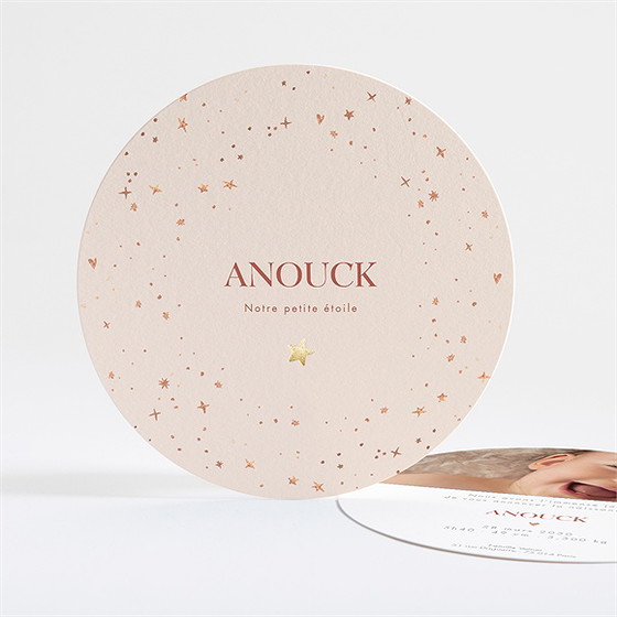 Faire-part naissance mon etoile dorure