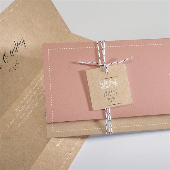 Faire-part mariage Célébration d'amour pochette réf.N94152