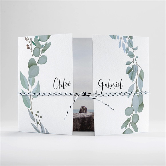 Faire-part mariage A l'Unisson 2 volets réf.N701121