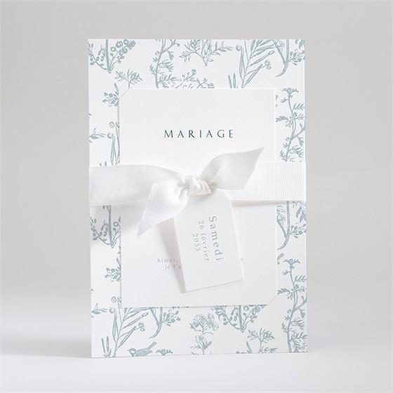 Faire-part mariage jouy exclusif superposition