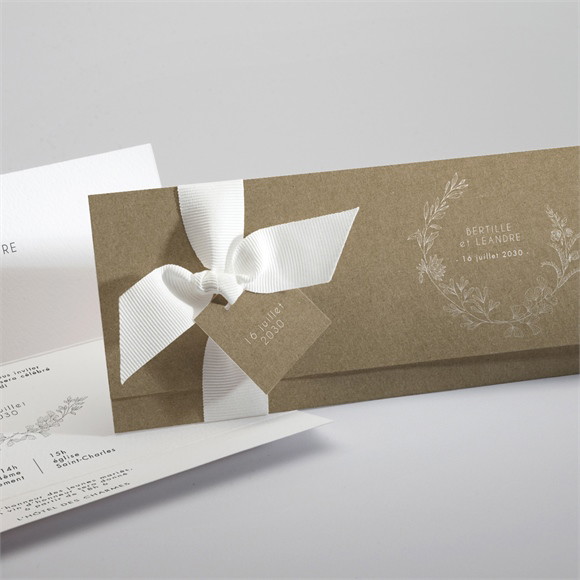 Faire-part mariage Festivités pochette réf.N94162