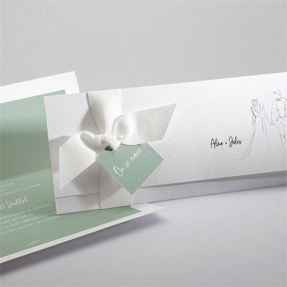 Faire-part mariage Beauté à fleurir Pochette réf.N94164