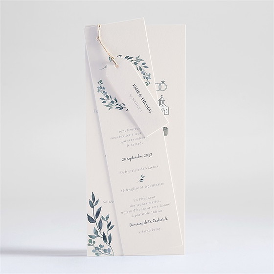 Faire-part mariage bel eclat superposition