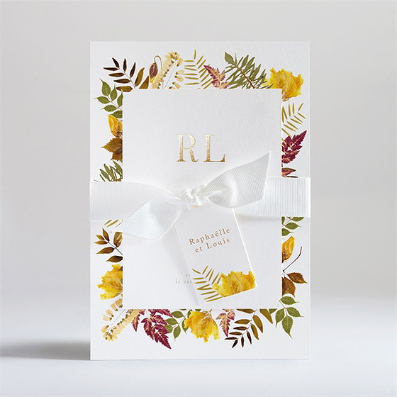 Faire-part mariage subliminal dorure