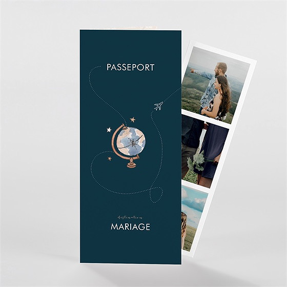Faire-part mariage notre passeport photomaton