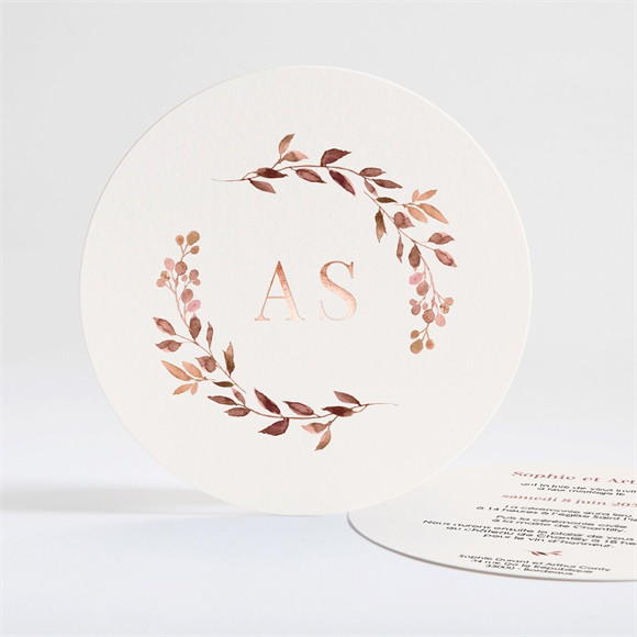 Faire-part mariage Noblesse Rond réf.N321186