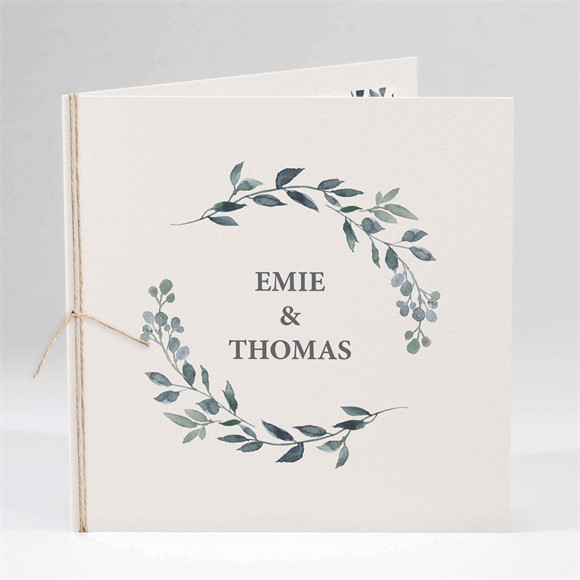 Faire-part mariage Bel Eclat carré plié réf.N451353