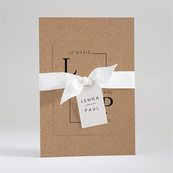 Faire-part mariage liés superposition