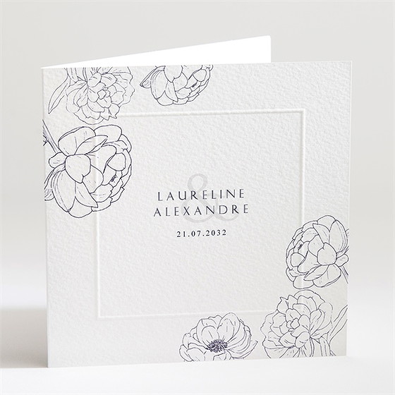 Faire-part mariage chic et moderne gaufrage