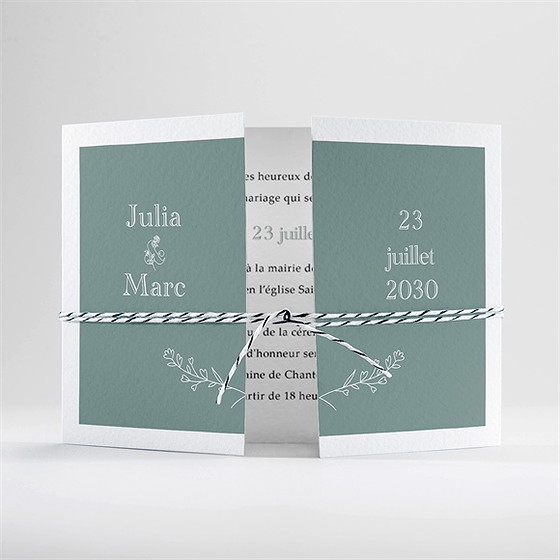 Faire-part mariage let love grow 2 volets