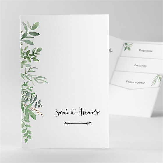 Faire-part mariage balade champetre pocketfold
