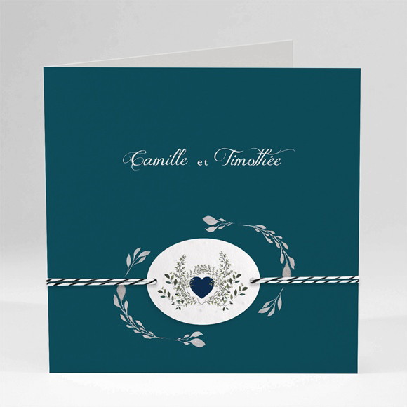 Faire-part mariage Tourbillon sentimental plié réf.N451358