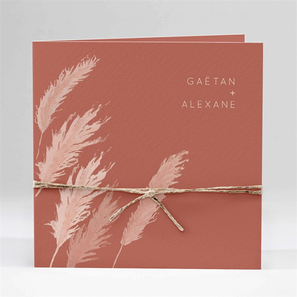 Faire-part mariage Au vent carré plié réf.N451359